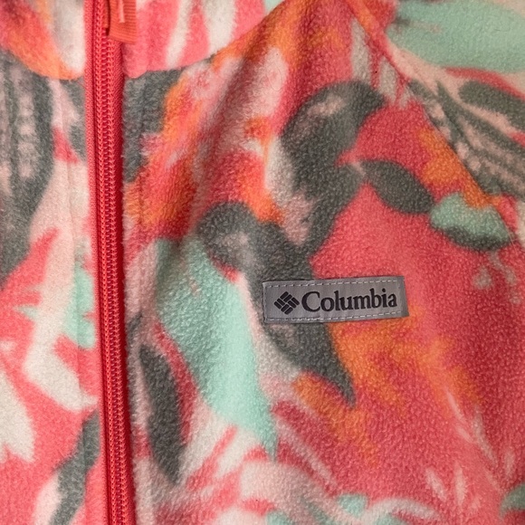 Columbia Fleece Tropical Jacket 🧡🩵🤍 - Picture 2 of 4